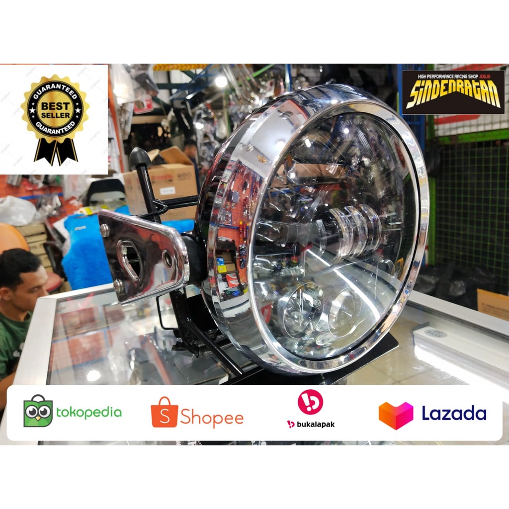lampu depan rx king new original bohlamp daymaker set dudukan rx king new