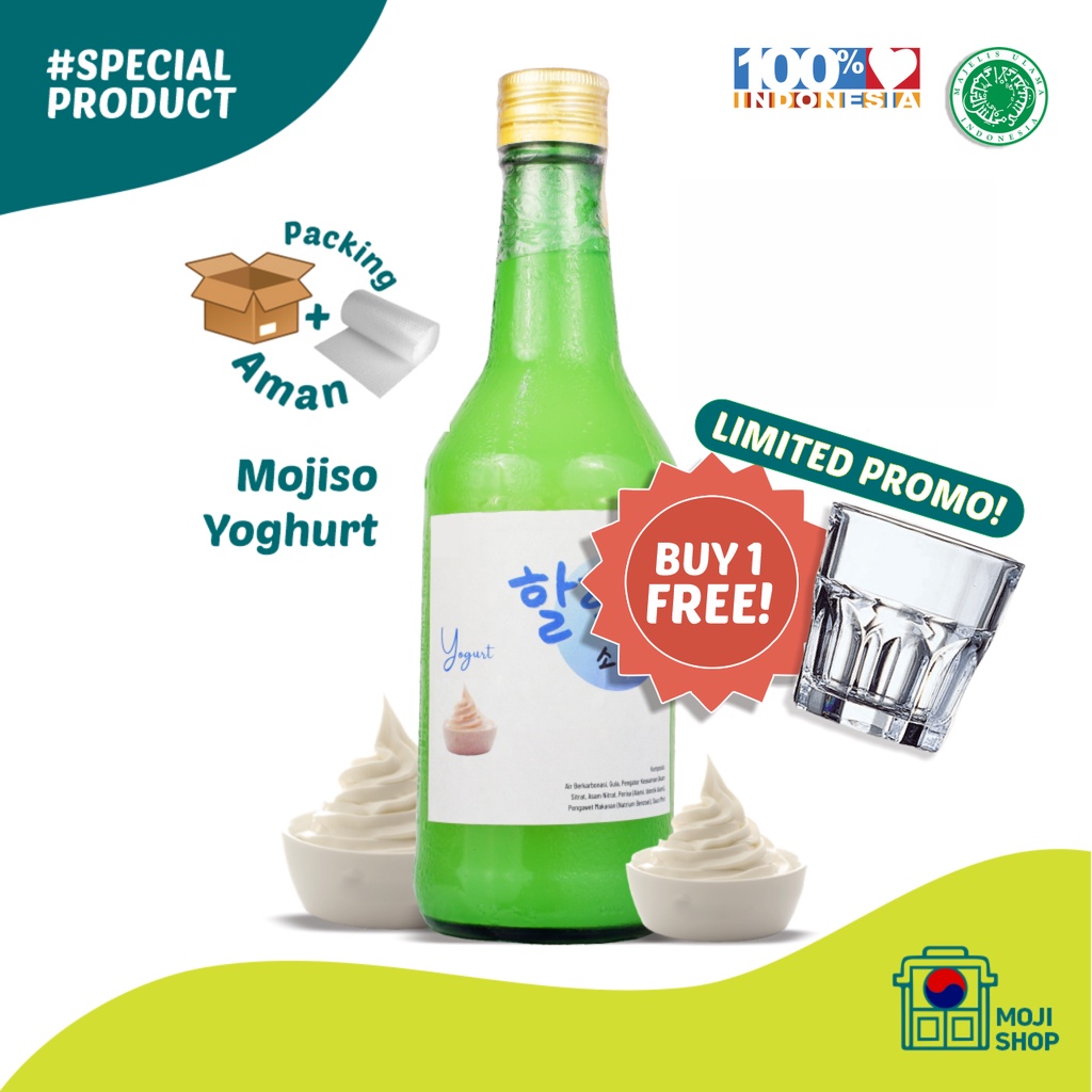 Jual Soju Halal Mojiso Rasa Yoghurt Mocktail Halal Mui Non Alcohol Korean Sparkling Water