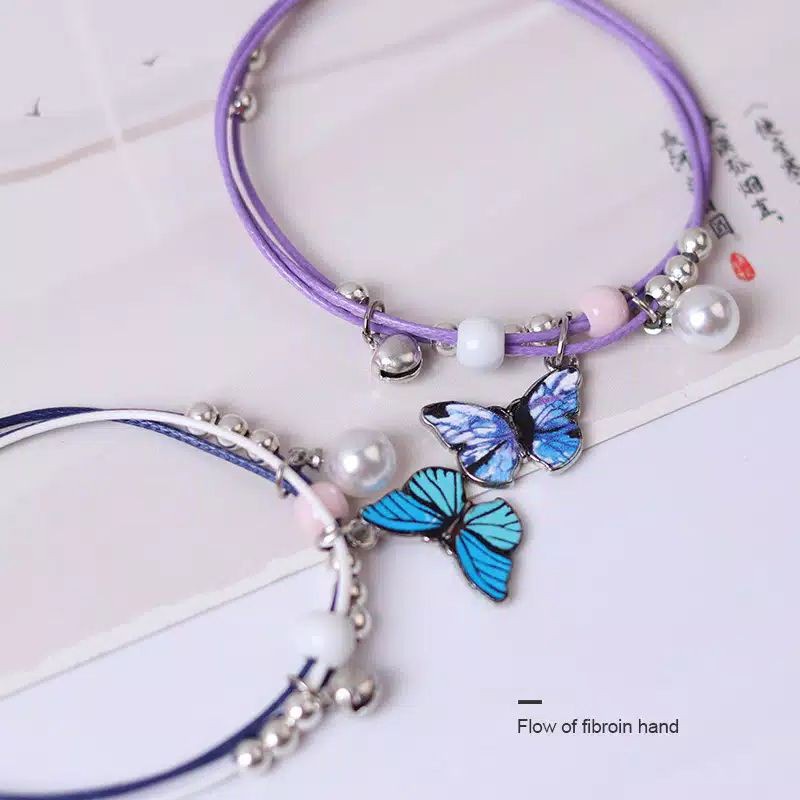 NS Butterfly Bracelet Gelang Tali Kupu Kupu Wanita Fashion Gaya Korea