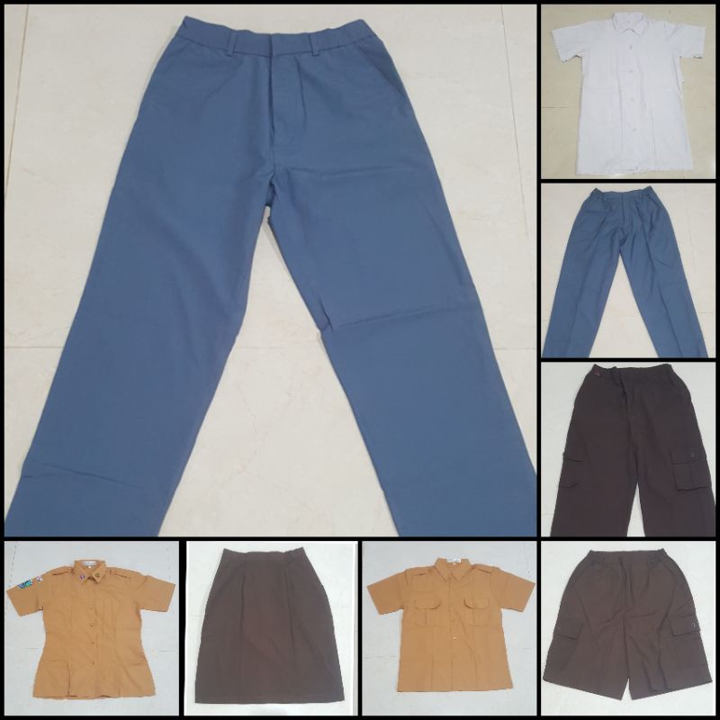 Baju sekolah pramuka, SMA, jas lab preloved/bekas