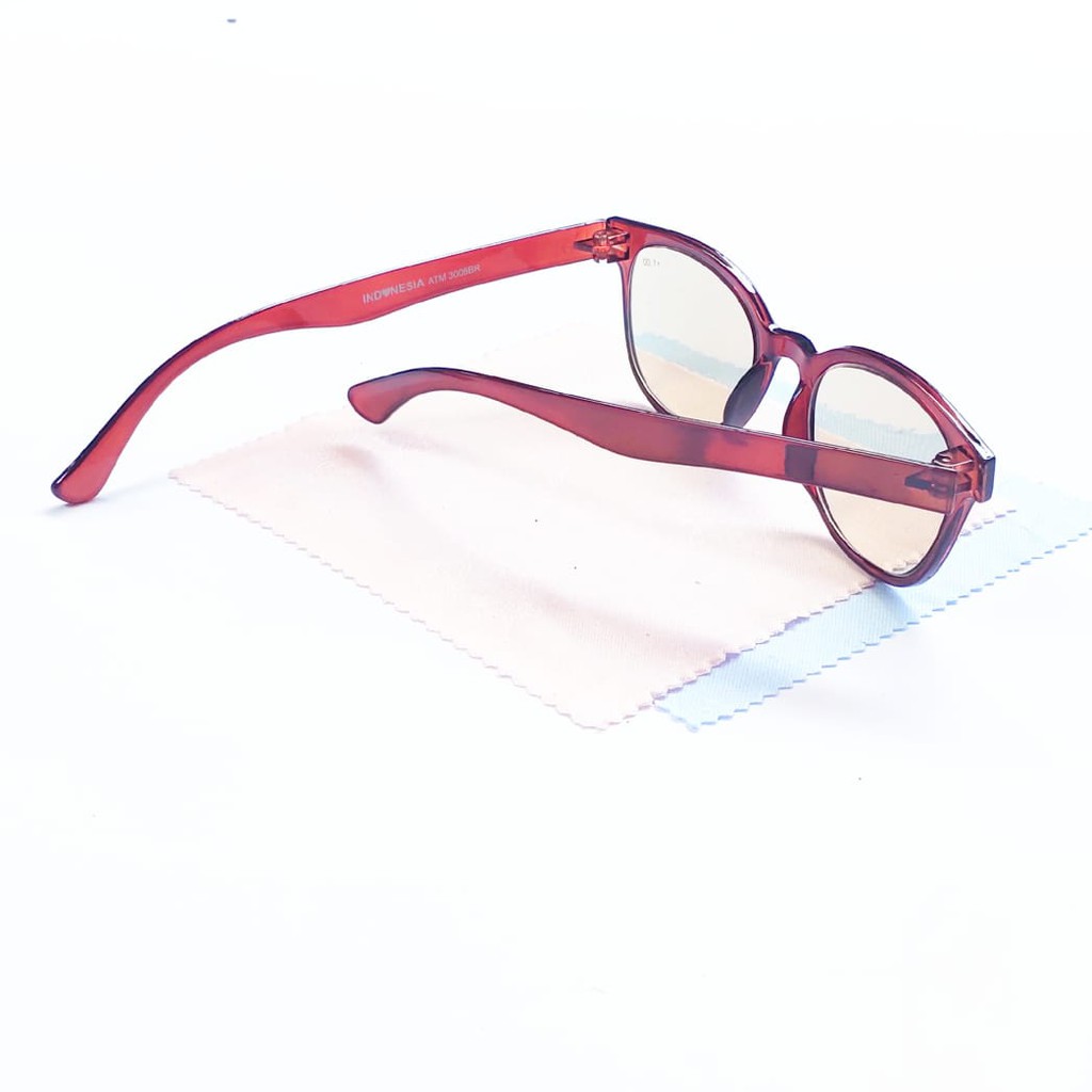 Kacamata Plus (+) Baca +0.50 - +4.00, Free Box dan Lap Pembersih, Unisex, Sunglasses, Pria Wanita