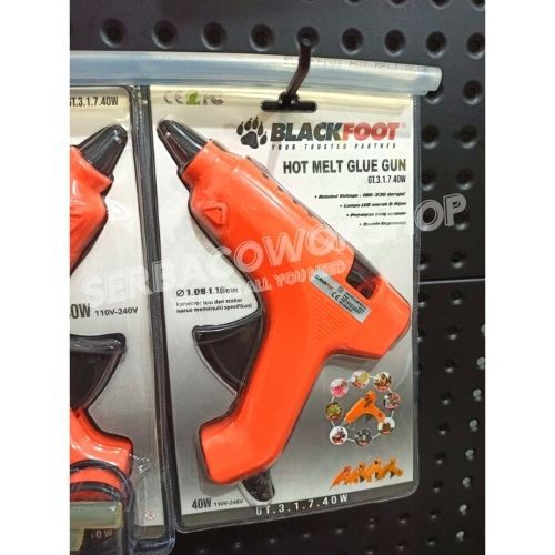 Blackfoot Hot Melt Stick Glue Gun 40 Watt 11 mm + Bonus 2 Batang Lem Tembakan Termurah Berkualitas