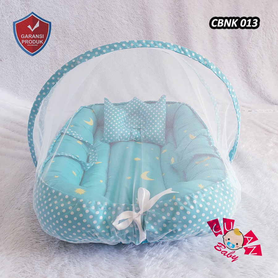 New Kasur Bayi Motif Starmoon Hijau Mix Bolak Balik Perlengkapan