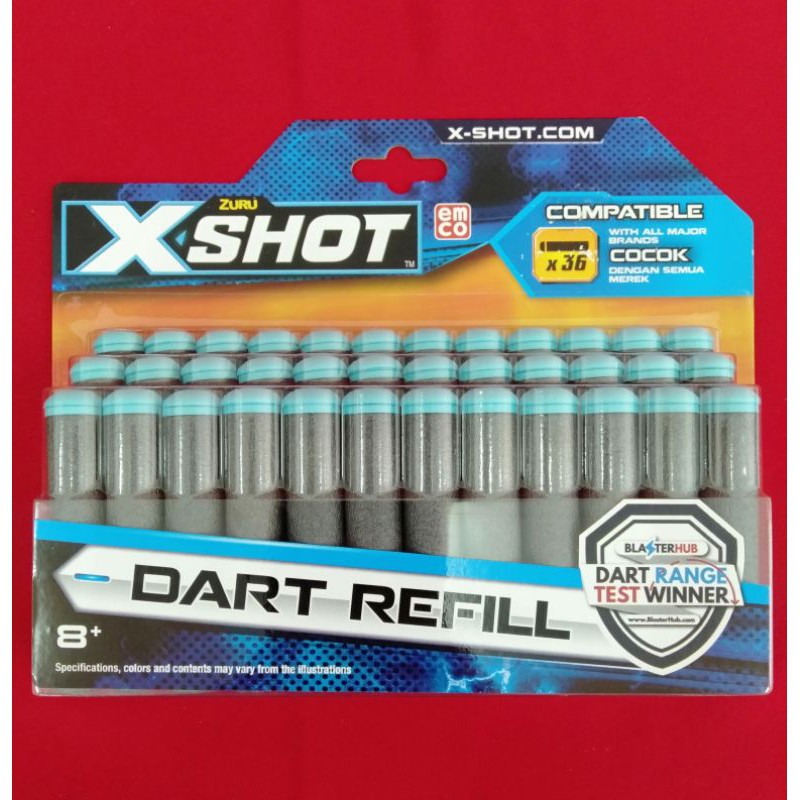 Emco Zuru Xshot Dart Refill 36pcs/Peluru Xshot/Peluru busa
