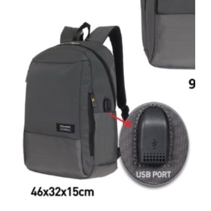 Tas Selempang President BP 9594-28 Backpack 2 in 1 Grey Black Blue