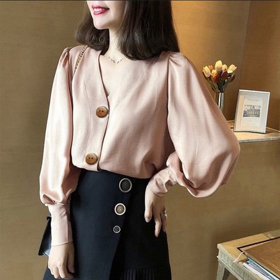 1KG MUAT 6PCS | OWLY BLOUSE KOREA KANCING BUSUI FASHION WANITA MUSLIMAH-3