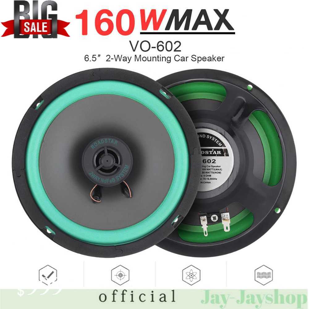 ROADSTAR Speaker Subwoofer Mobil HiFi 6.5 Inch 160W 1 PCS - VO-602