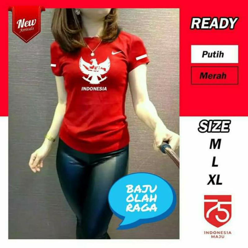 Pakaian olahraga baju  senam  kaos zumba  aerobik garuda 