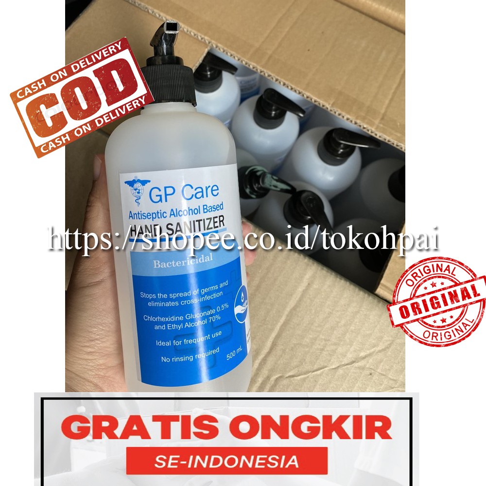 HAND SANITIZER GP CARE 500 ML IJIN EDAR KEMENKES RI