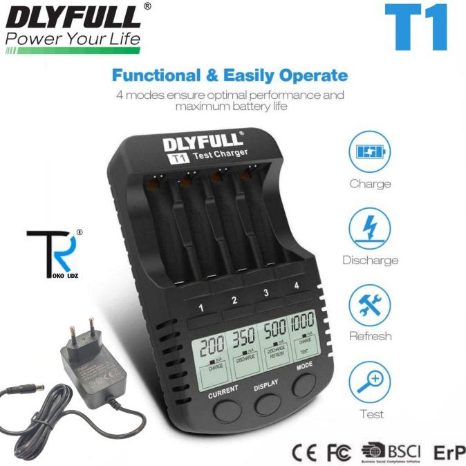 Charger Baterai Aa Aaa Chas Discharge Test Refresh Dlyfull T1 Original - Tanpa Bubble Terlaris