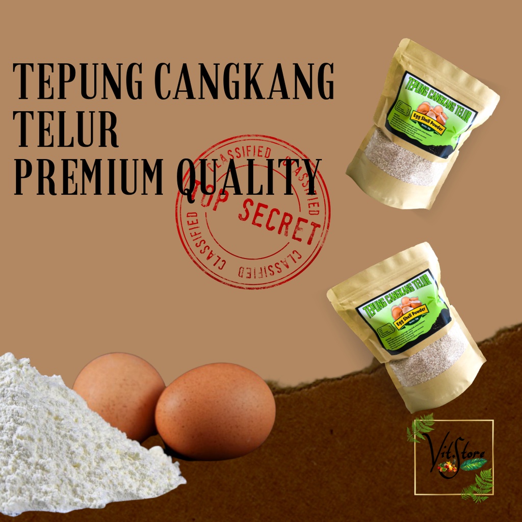 KUALITAS PREMIUM TEPUNG CANGKANG TELUR 100% ORGANIK PUPUK CANGKANG TELUR - 1Kg