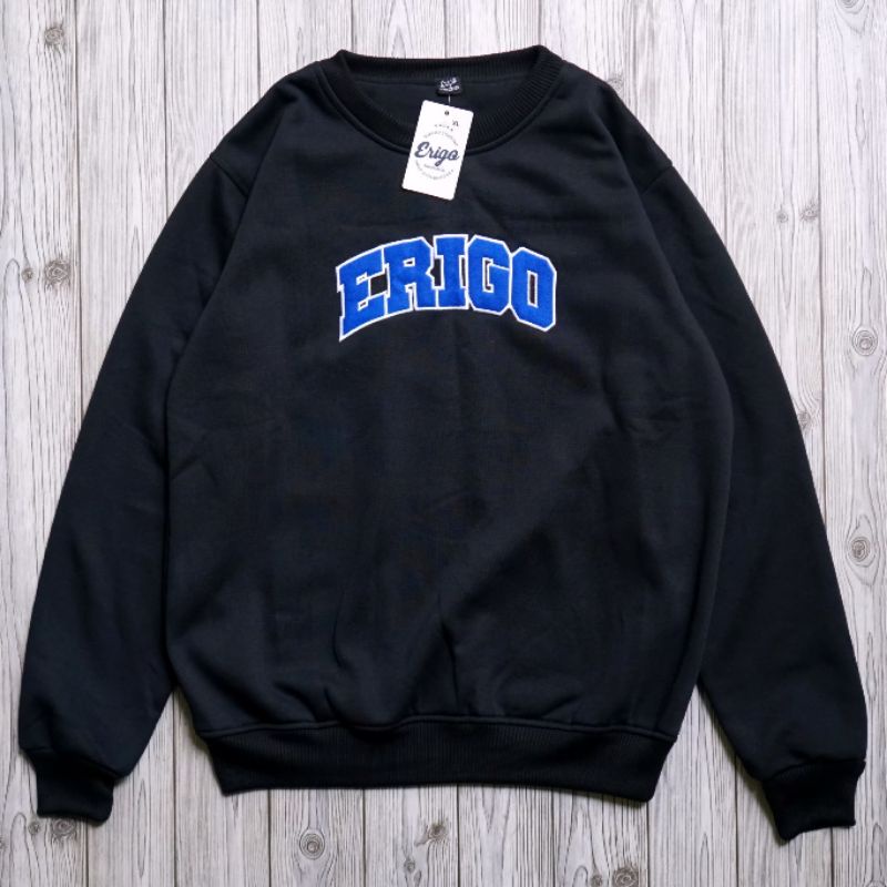 Dz97 Sweater Crewneck Pria Distro Grafity Sweter Switer Crewnek CN Crowneck Cowok Cewek Wanita Tebal-Premium Black blue