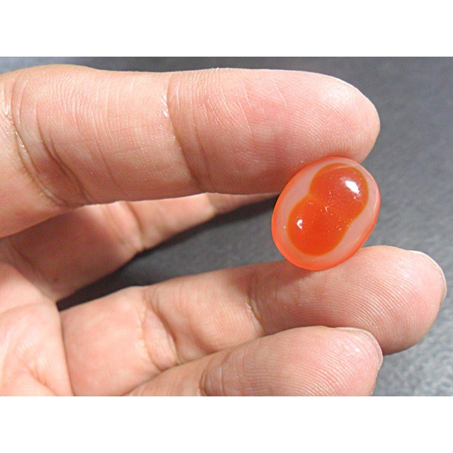 AG117 Oval Cabochon 8.25ct 16x13mm Picture Figure Orange Red Pink Eight 8 Natural Unheated Untreated