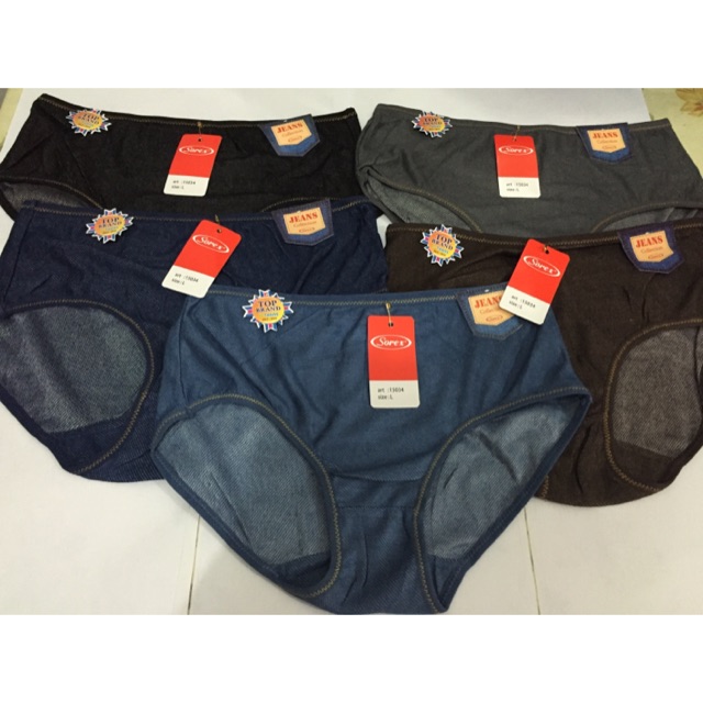 Celana dalam wanita sorex motif jeans unik