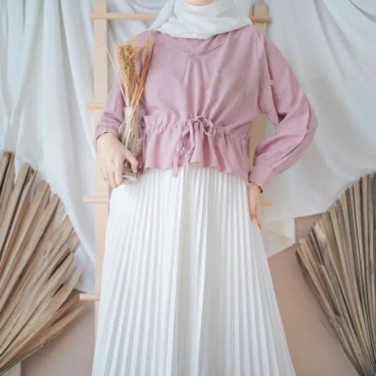 BEFAST - ZEC Blouse LILIHT / Lodira High Blouse / Blouse Cantik / Blouse Wanita Unik / Blouse Casual / Blouse Wanita Hijab Kekinian