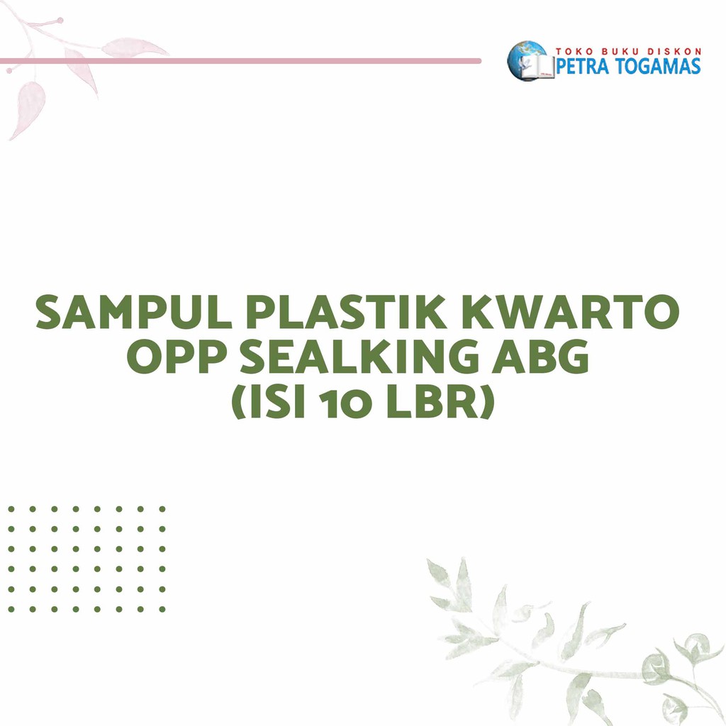 

SAMPUL PLASTIK BOXY // KWARTO OPP SEALKING ABG (ISI 10 LBR)
