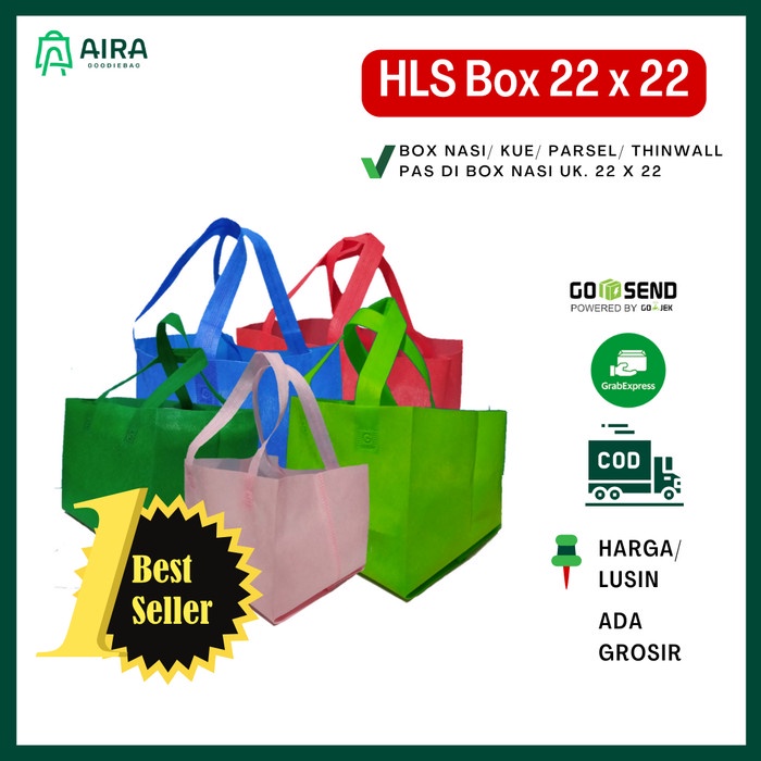 

NEW Handle lipat samping box 22 x 22/ tas hajatan/spunbond - WARNA REQ, LUSIN