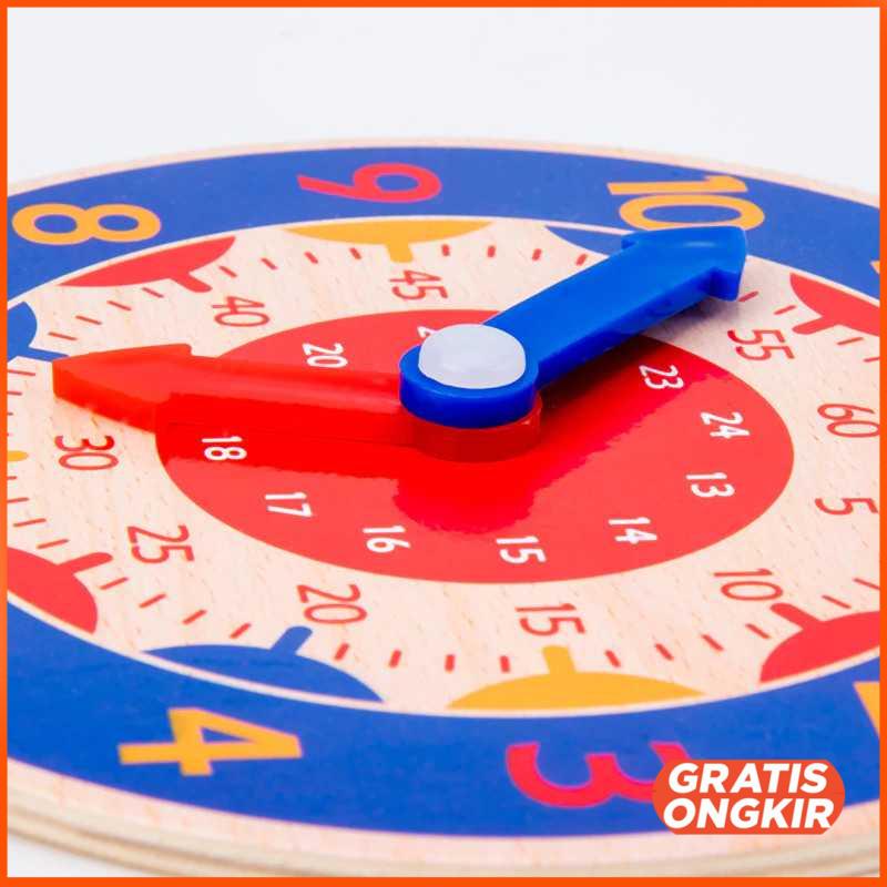 Mainan Anak Montessori Clock Hour Minutes Children Toy - SZ0916