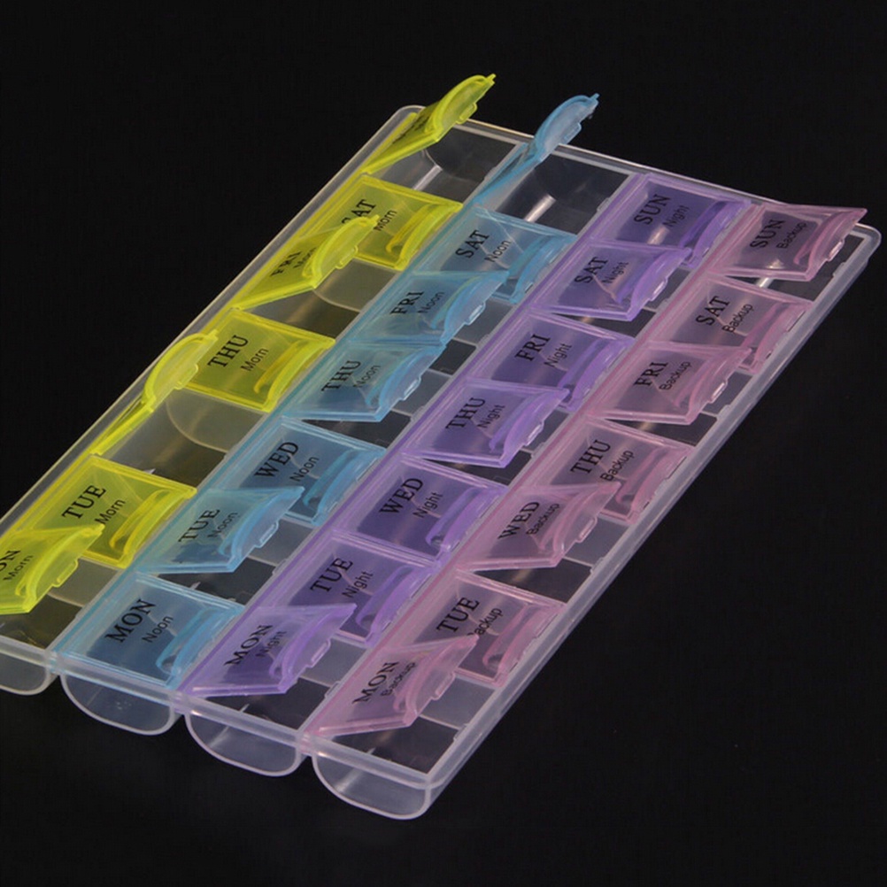 {LUCKID}Weekly 7 Days Tablet Pill Box Holder Medicine Storage Organizer Case Container