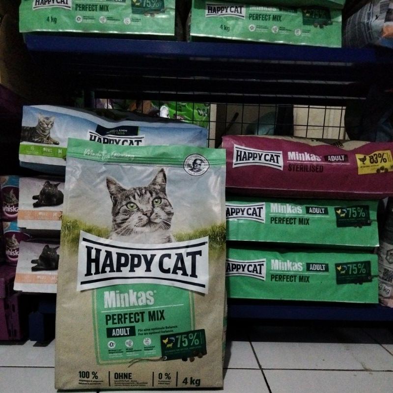 Happy Cat Minkas Perfect mix 4kg/Makanan Kucing Happy Cat Minkas mix 4kg