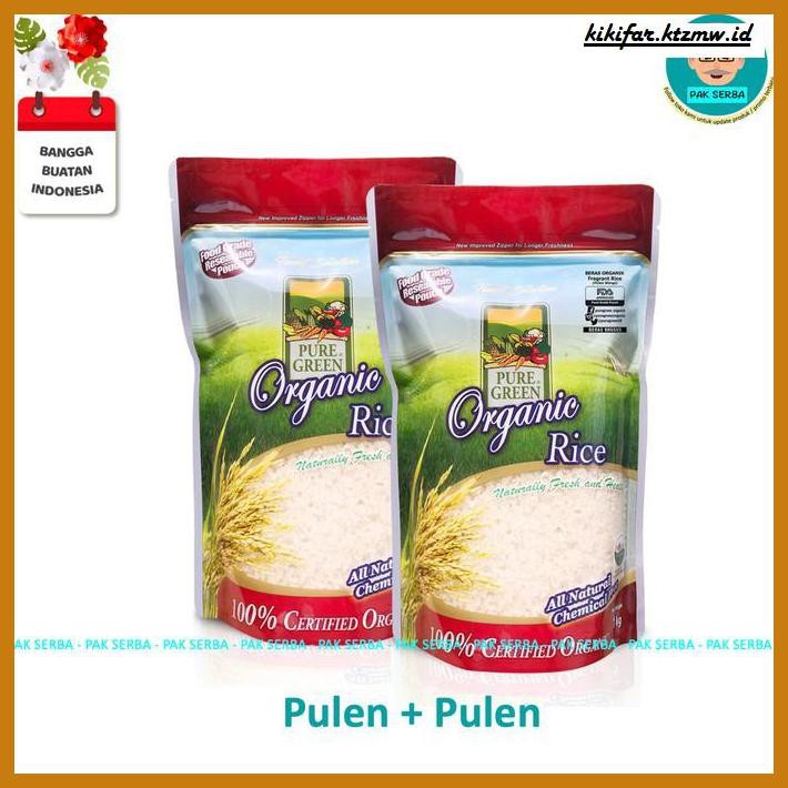 

ANEKA-BERAS- BERAS ORGANIK PURE GREEN PULEN WANGI FRAGRANT RICE (2 X 1KG) -BERAS-SEHAT.