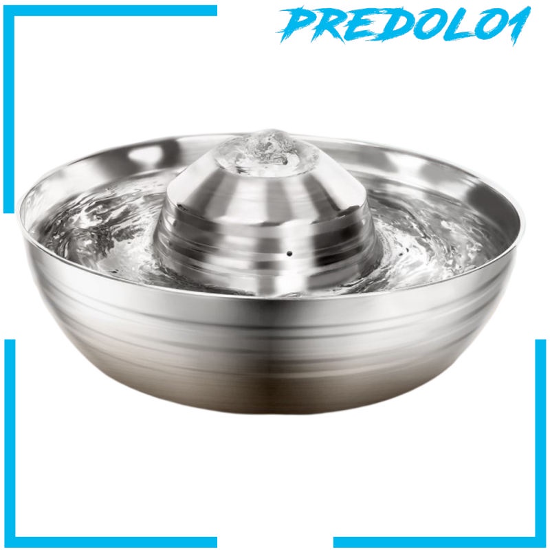 Predolo1 Dispenser Air Minum Otomatis 2l Bahan Stainless Steel Untuk Anjing / Kucing