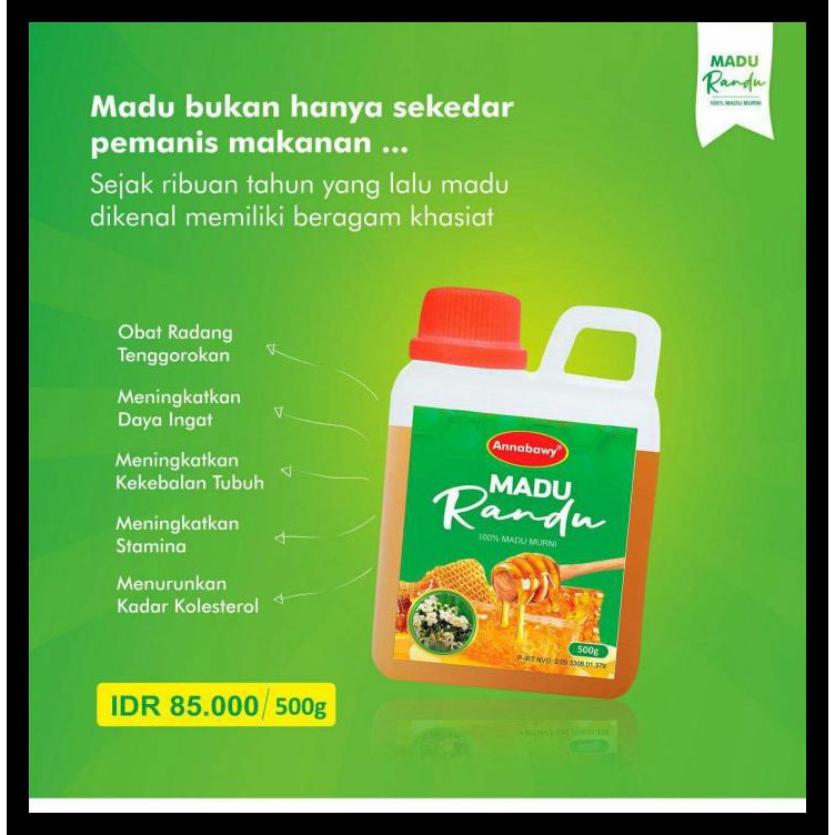 

JUAL Jual Madu Randu Annabawy 500 Gram 100% Madu Murni