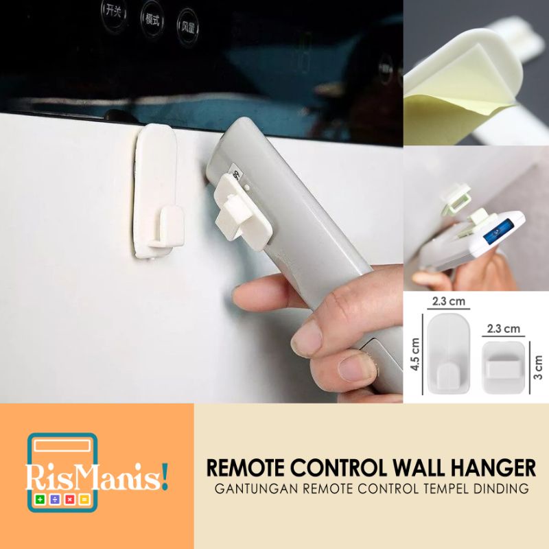 REMOTE CONTROL WALL HANGER - 1 set Gantungan Remot TV AC Organizer Tempel Dinding Hook Pengait Kunci