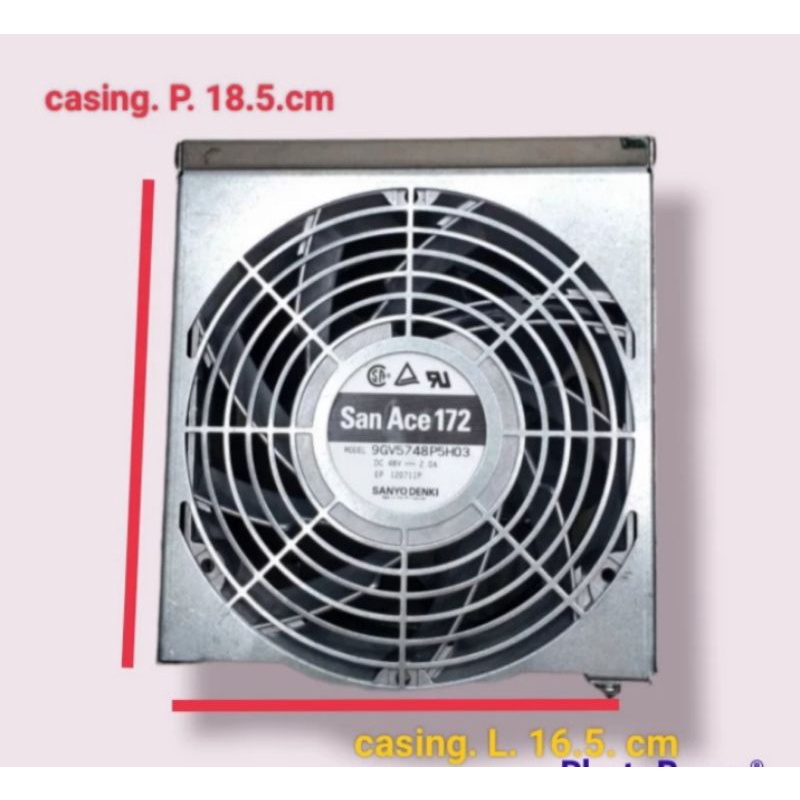 FAN OVAL 17 X 15 CM, DC 48v, 2.0 amp / KIPAS OVAL SAN ACE