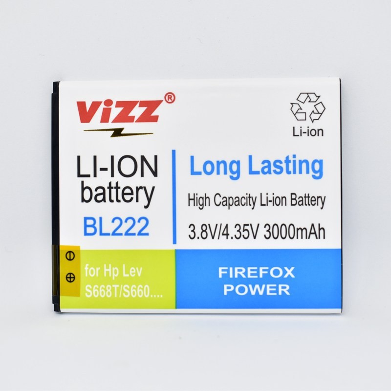 Vizz Double Power Battery Batre Baterai Vizz Lenovo A660 S660 A668T BL-222 BL222 BL 222