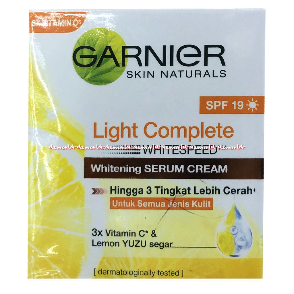 Garnier Light Complete 50ml White Multi Action Whitening Serum Cream Mencerahkan Wajah Muka