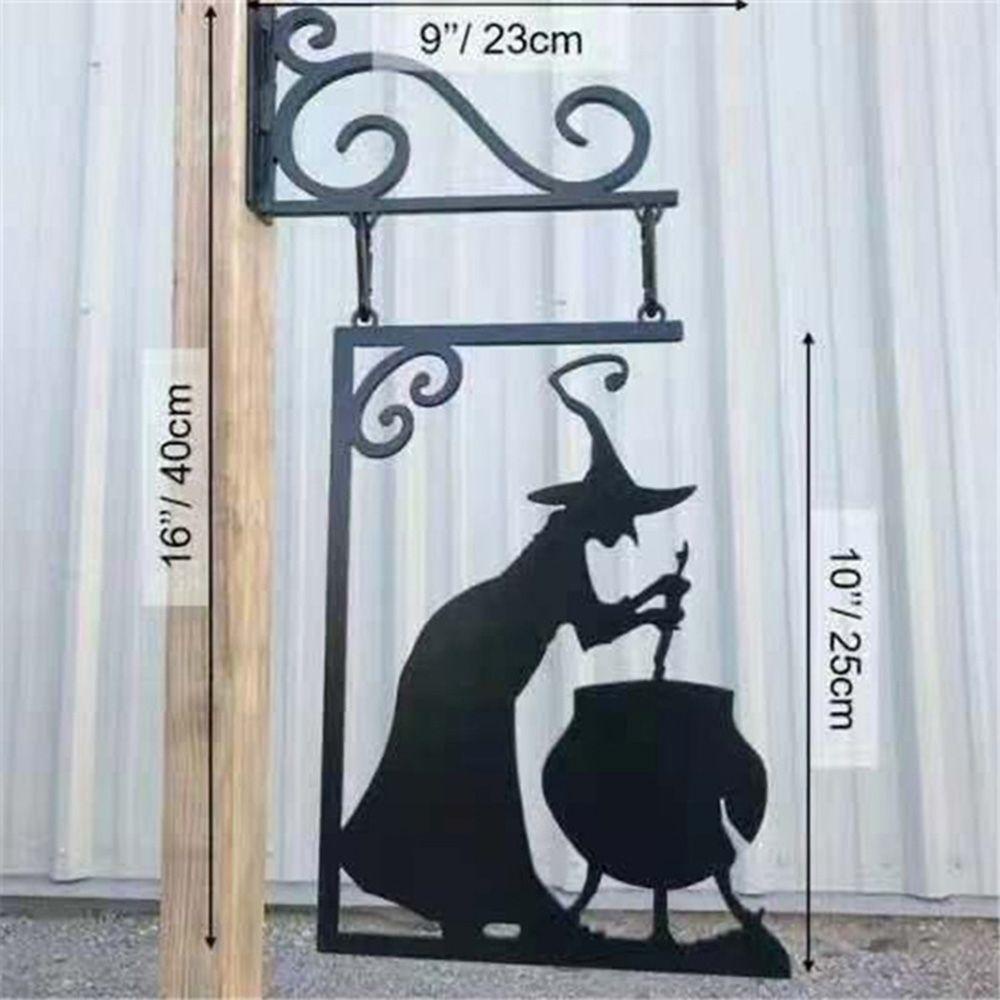 [Elegan] Tanda Penyihir Cast Iron Metal Ghosts Wall Art Ornamen Bocor Boiler Dekorasi Halloween