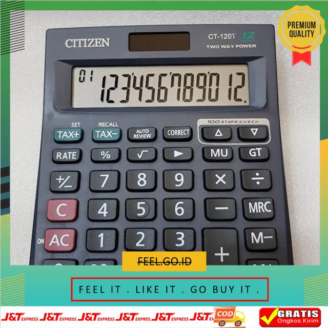

Terbagus Termurah Kalkulator Citizen CT 120 T . Kalkulator 12 Digit . Kalkulator Berkwalitas