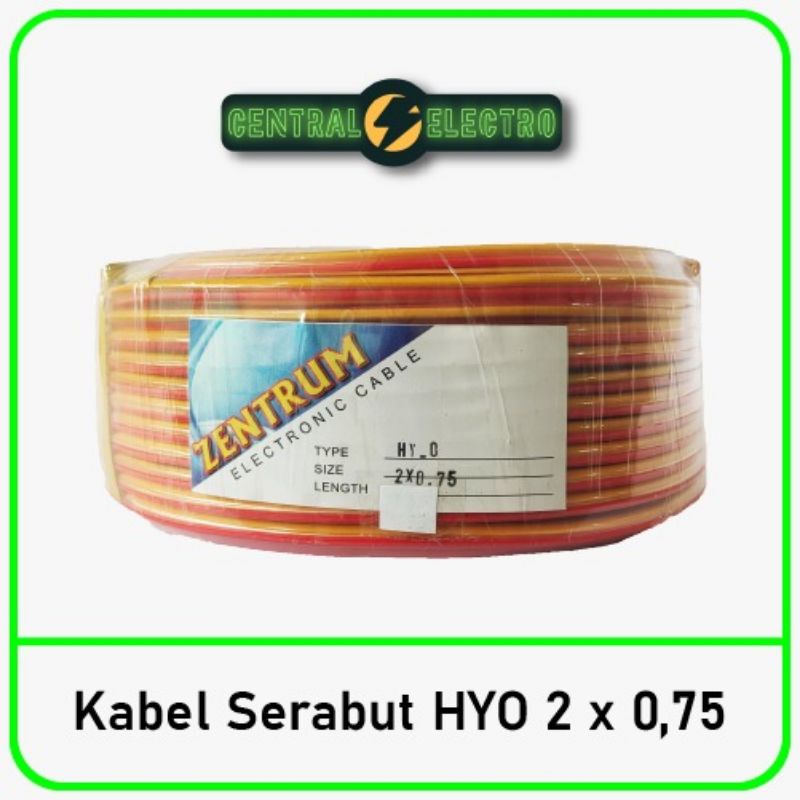 Kabel Listrik Serabut HYO Transparan 2 x 0.75 (50 Meter)