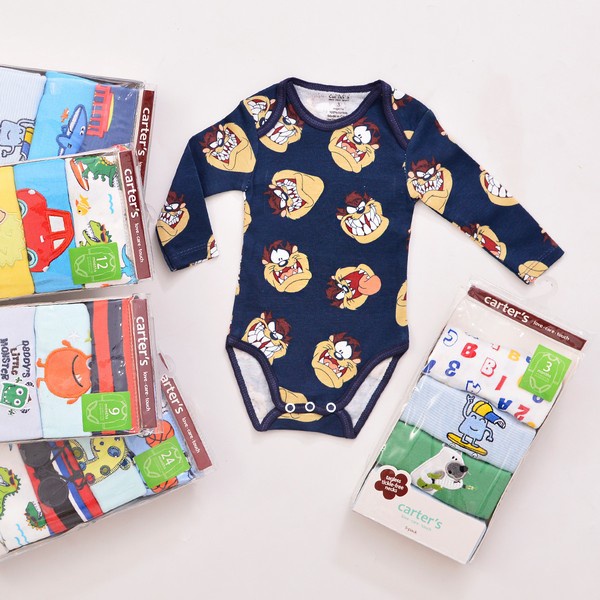 WBP033 - CARTERS ROMPER LENGAN PANJANG 5IN1 SIZE 3-24 BULAN IMPORT