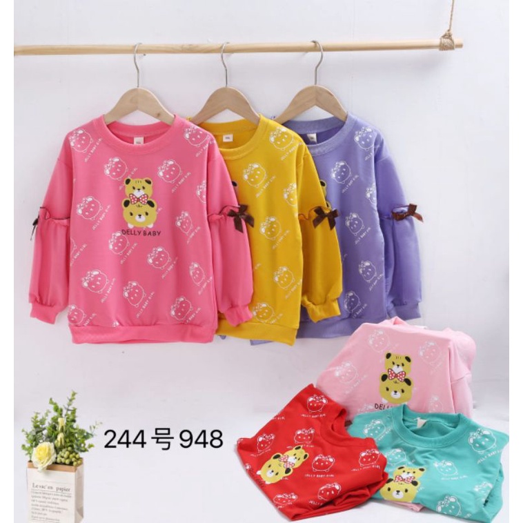 Sweter/ Atasan Anak Perempuan Import LENGAN BALON 3-7 TAHUN