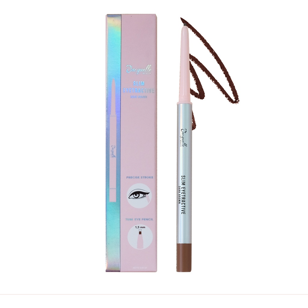 Jacquelle Eyetractive Slim Multitasking (Double-Tip Eyeliner Pen) Brush Waterproof