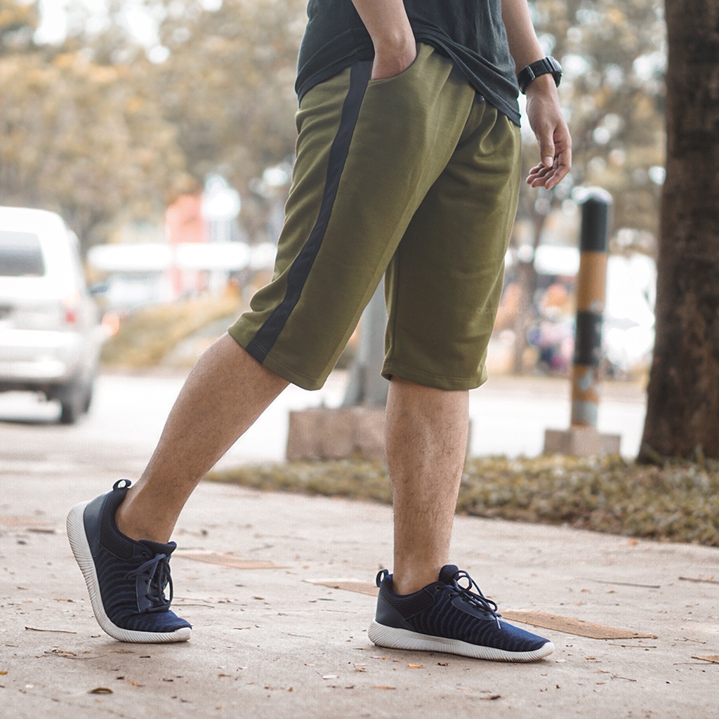 Qomishu - celana pendek celana pendek pria 3/4 short pants celana pendek pria celana pendek cowok po