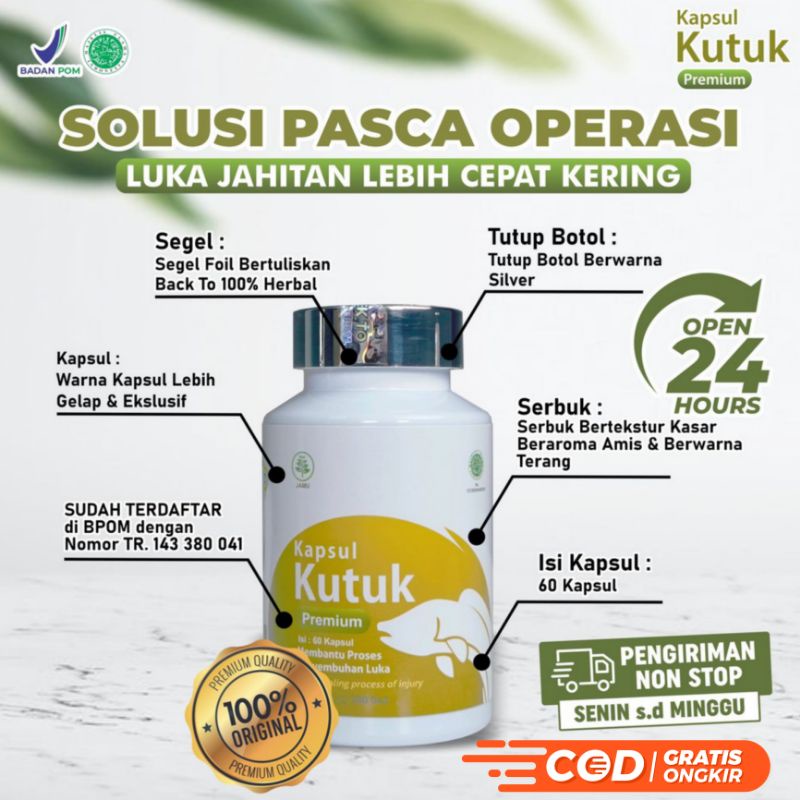 KAPSUL KUTUK Khutuk - Obat Pengering Luka dan Nyeri Jahitan Sehabis Operasi Caesar atau Melahirkan N