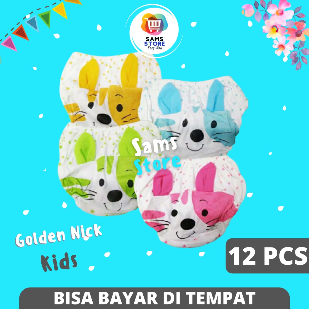Celana Dalam Wanita CD GN Golden Nick Girls Isi 12 Pcs Lusinan Pakaian Dalam Golden Nik Kids Underwe