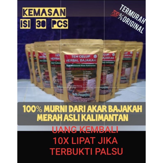 

TEH BAJAKAH MERAH ISI 30PCS 100% ORIGINAL ASLI KALIMANTAN