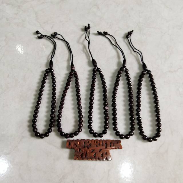 ( SUPER MURAH ) Grosir 5 pcs gelang kokka kaukah fukakah koka bulat kpl 33 hitam