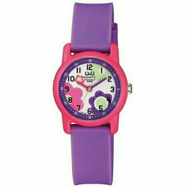 Jam tangan anak  cewek QQ qnq VR41J006Y ori anti  air  bisa 