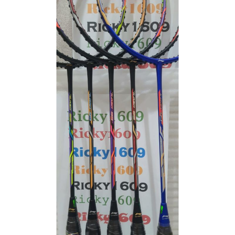 hot product raket badminton lining turbo 99 - mega tension up to 30 lbs - head heavy - original