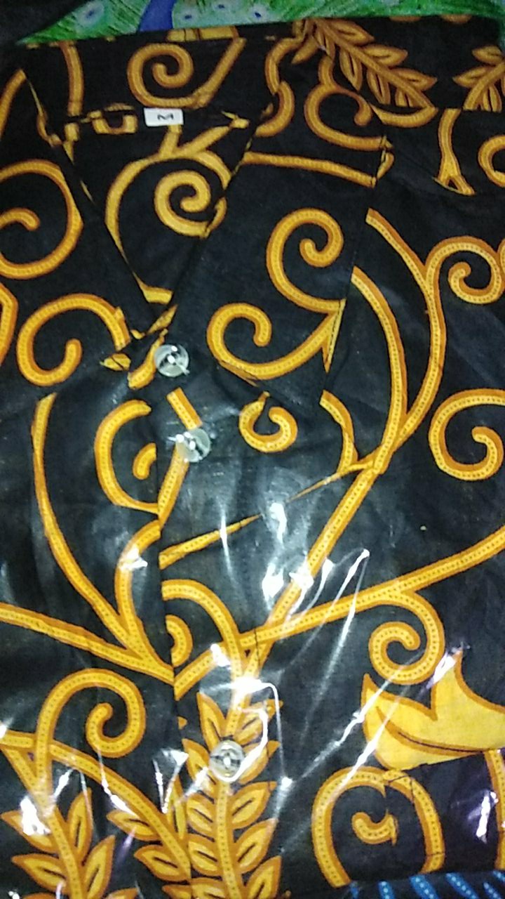 Diskon Bswart Batik Hrb026 Kenongo Hem Pendek Padi Pekalongan M L Xl Batik Pria Murah Modern