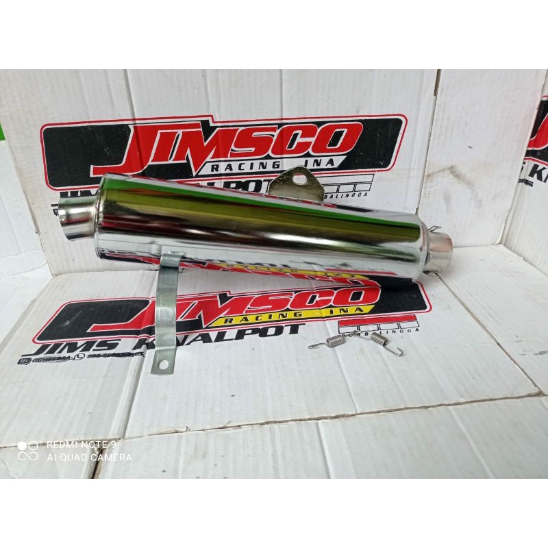 Selencer CKD Knalpot satria Fu lengkap Adaptor dan 2 per inlet diameter 50 mm universal knalpot raci