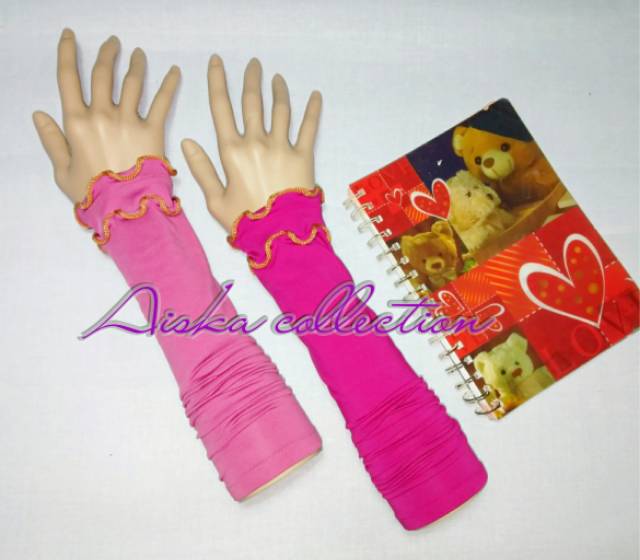 Handsock CURLY GOLD 2 LAYER/ Handsock Jempol Wanita / Handsock muslim  Murah / Grosir Handsock