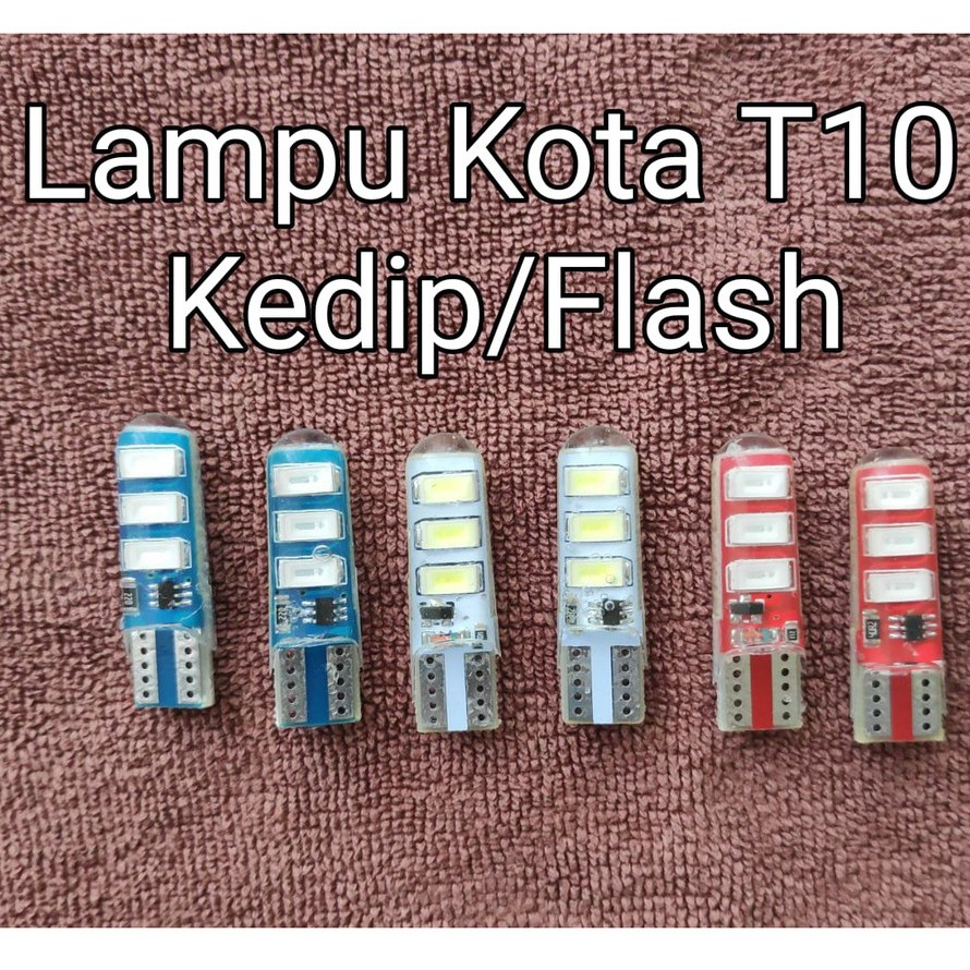 Lampu Kota / Lampu Senja Lampu Sein Motor T10 Flash atau Kedip
