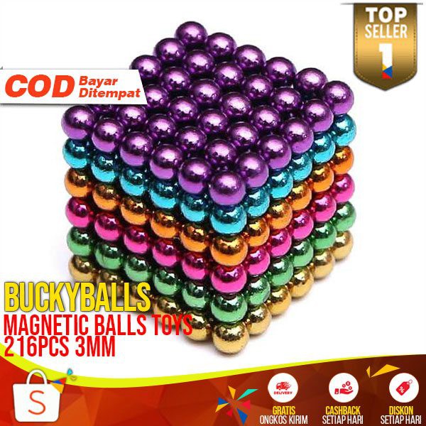 Mainan Magnetik BN 05 Force Magic Bucky Ball Leisure Time Menarik Magnet Bola Buckyballs Neocube