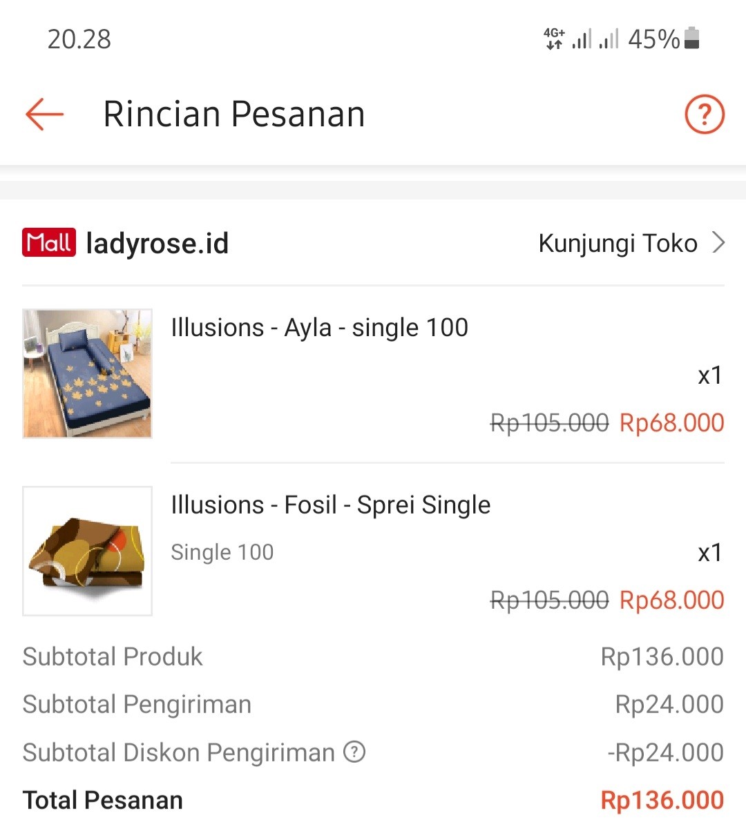 Illusions - Fosil - Sprei Single